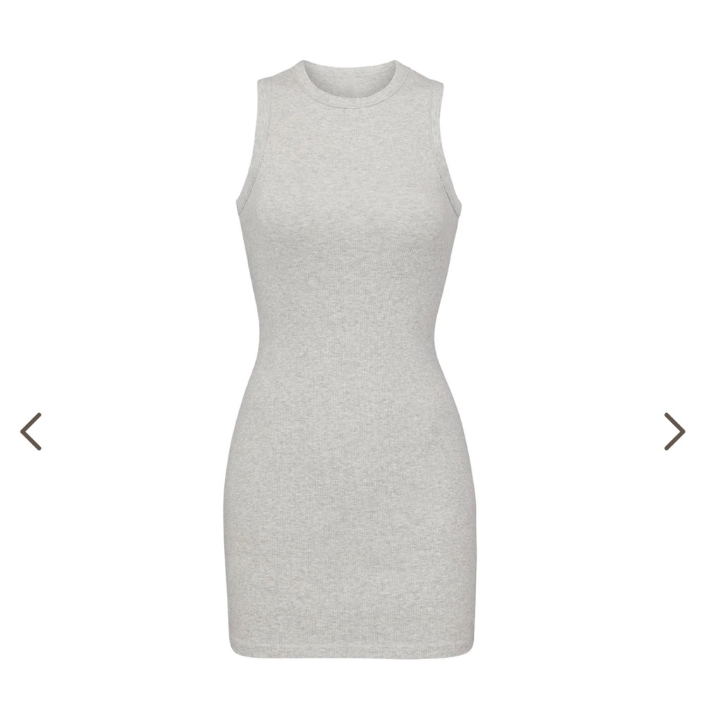 NWT SKIMS cotton rib tank dress